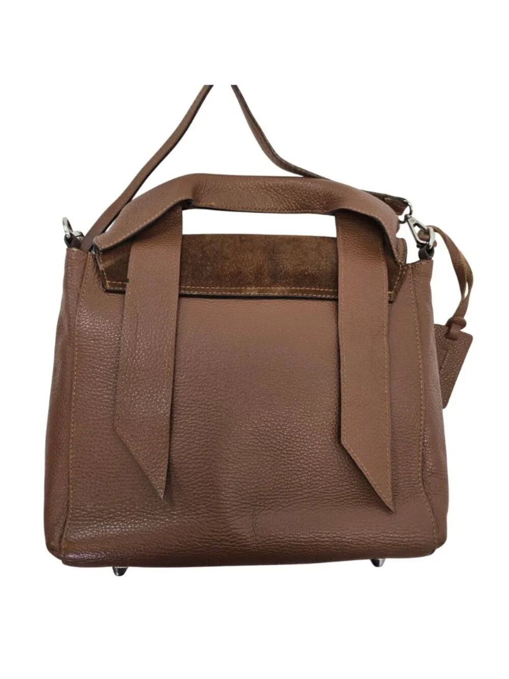 Persaman New York Pebble Leather & Suede Convertible Crossbody Handbag
